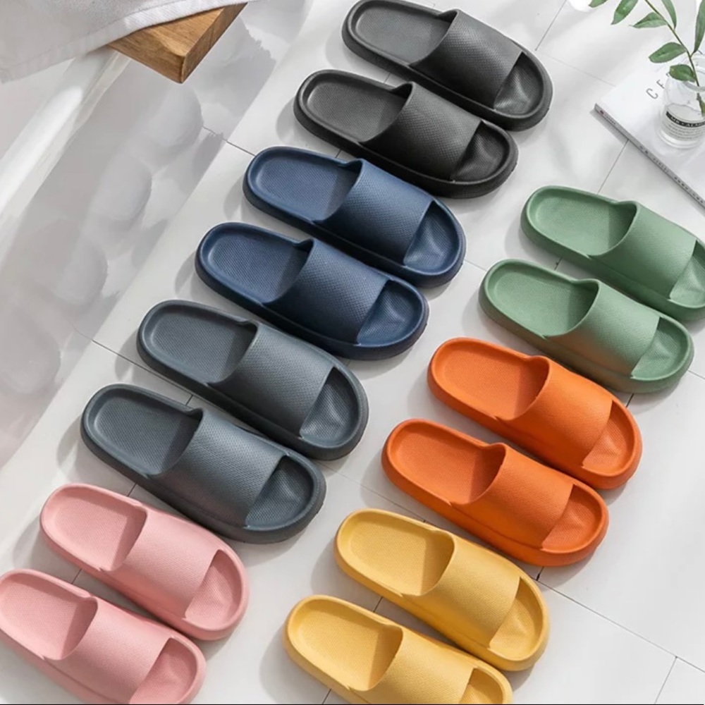Navy Blue - Thicken sole waterproof slides